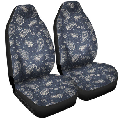 Grey Paisley Pattern Car Seat Covers Custom Car Accessories