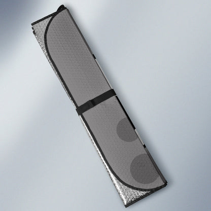 Grey Slight Surprised Cartoon Eyes Car Auto Sunshades