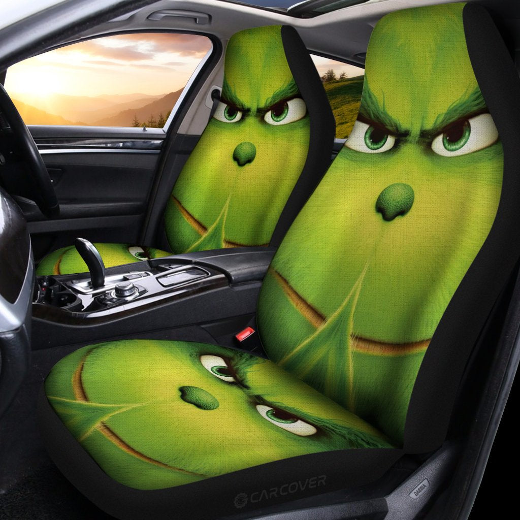 Grinch Car Seat Covers Custom Car Interior Accessories Christmas Decorations