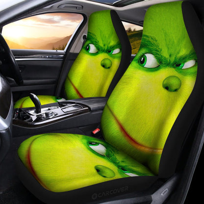 Grinch Car Seat Covers Custom Christmas Car Interior Accessories