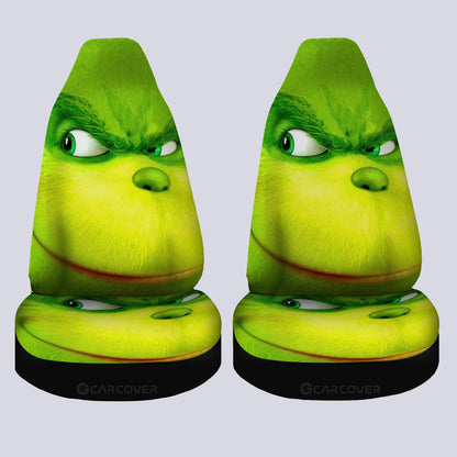 Grinch Car Seat Covers Custom Christmas Car Interior Accessories
