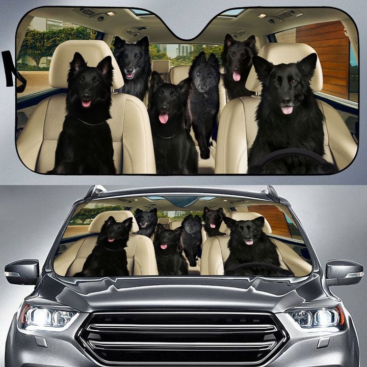 Groenendael Car All Over Printed 3D Sun Shade