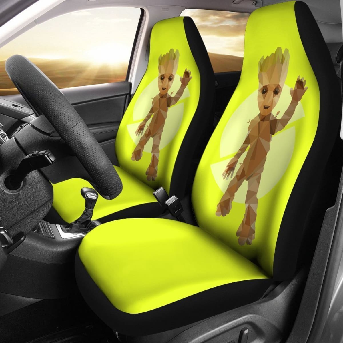 Groot Marvel Yellow Design Car Seat Covers Lt03 Universal Fit 225721