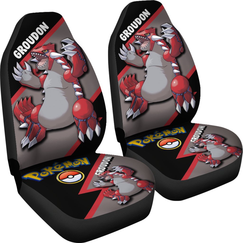 Groudon Car Seat Covers Custom Anime Pokemon Car Accessories