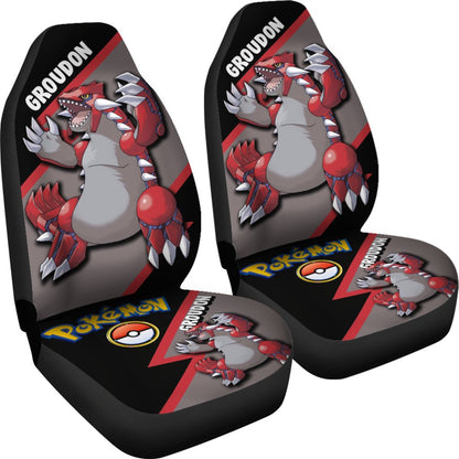 Groudon Car Seat Covers Custom Anime Pokemon Car Accessories