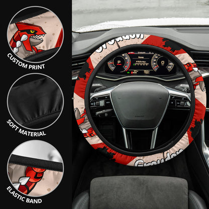 Groudon Steering Wheel Cover