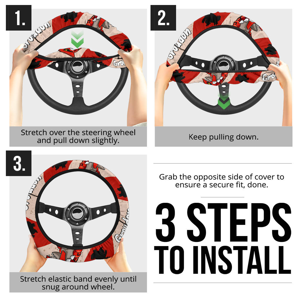 Groudon Steering Wheel Cover