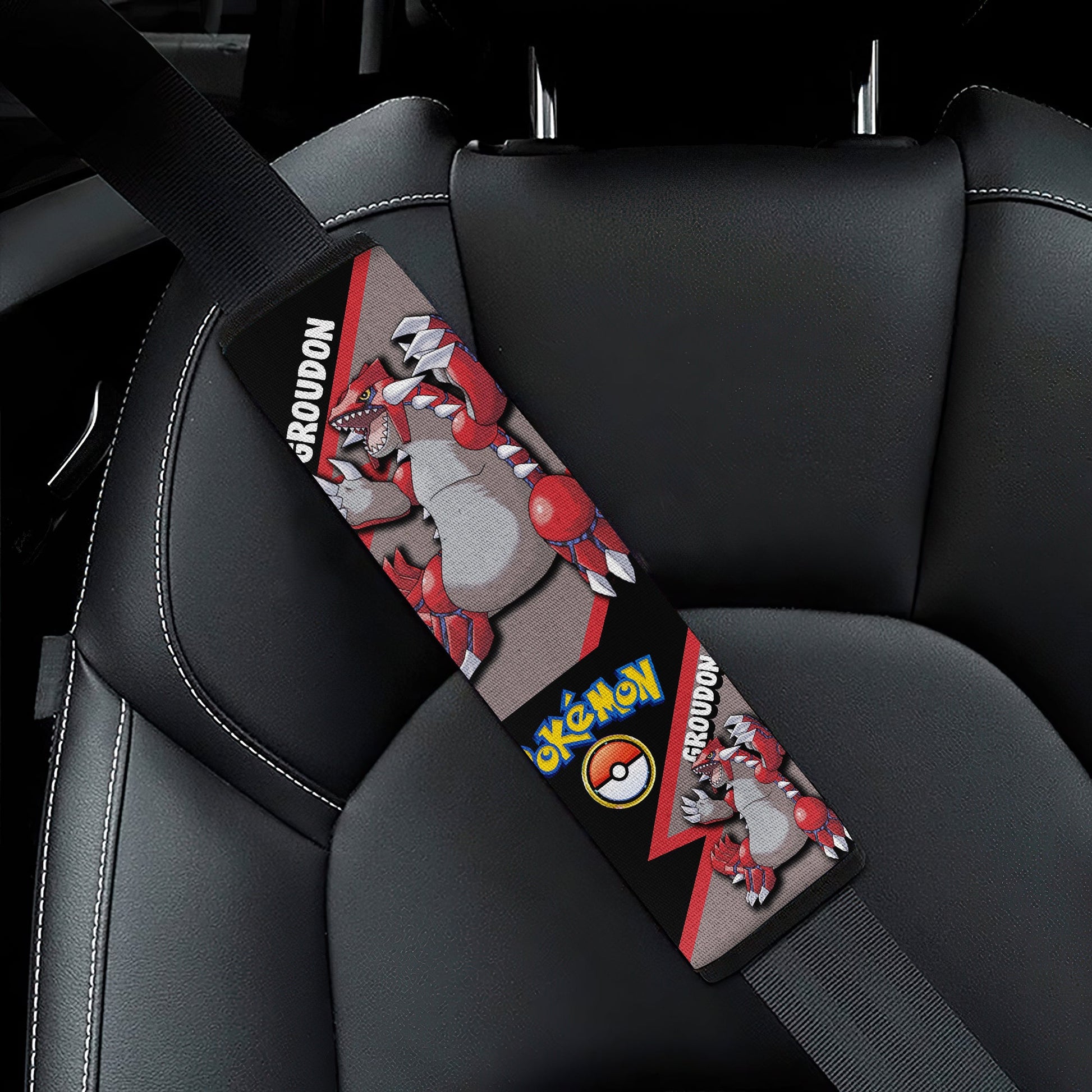 Groudon seat belt covers Anime Custom Car Accessories
