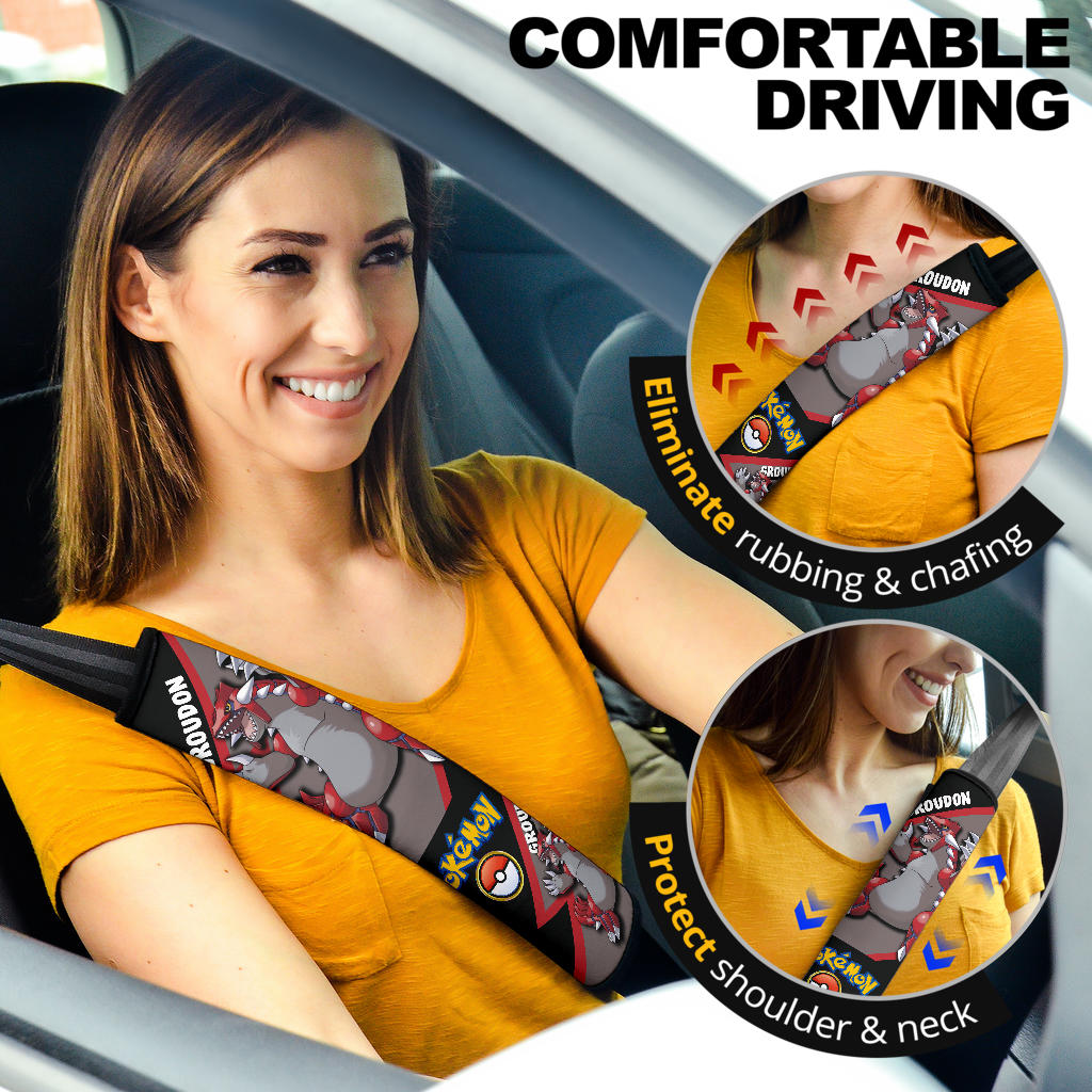 Groudon seat belt covers Anime Custom Car Accessories