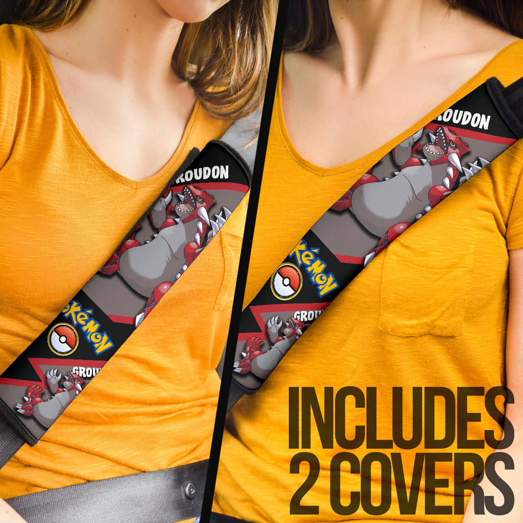 Groudon seat belt covers Anime Custom Car Accessories