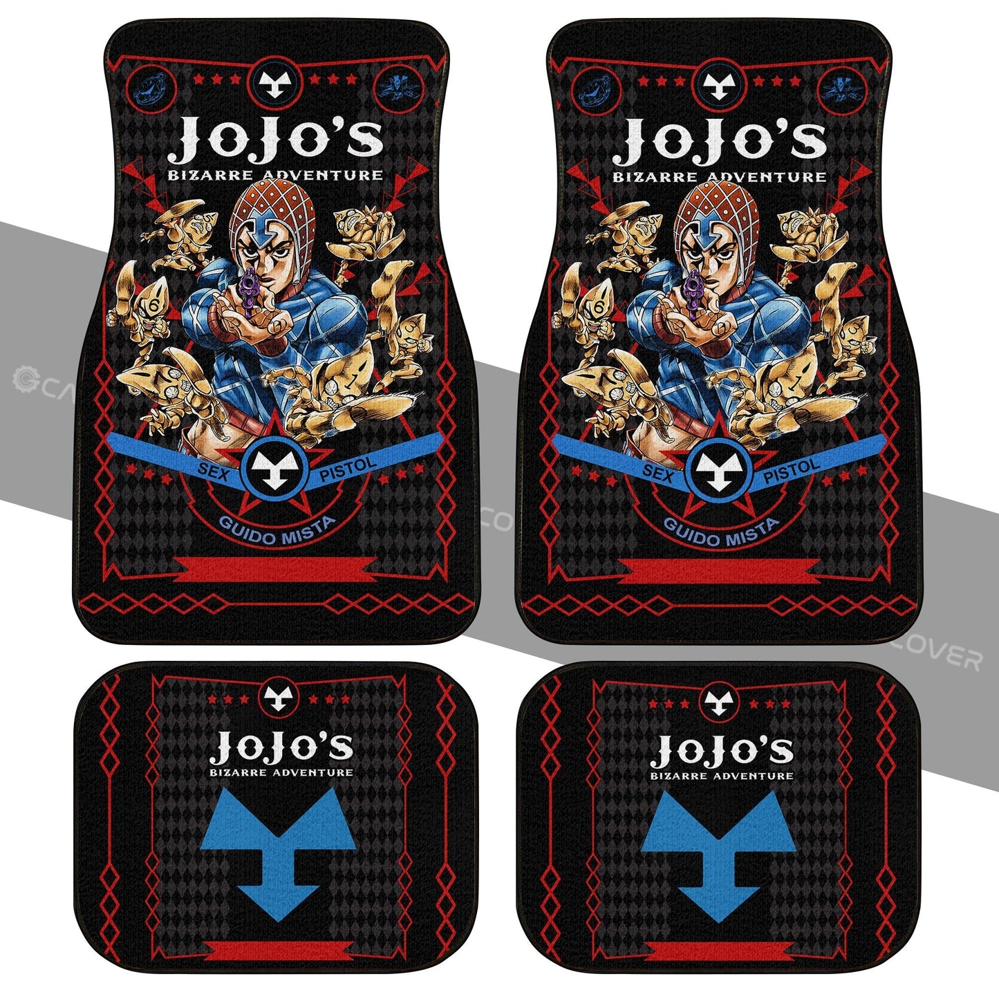 Guido Mista Car Floor Mats Custom Anime JoJo's Bizarre Adventure Car Accessories