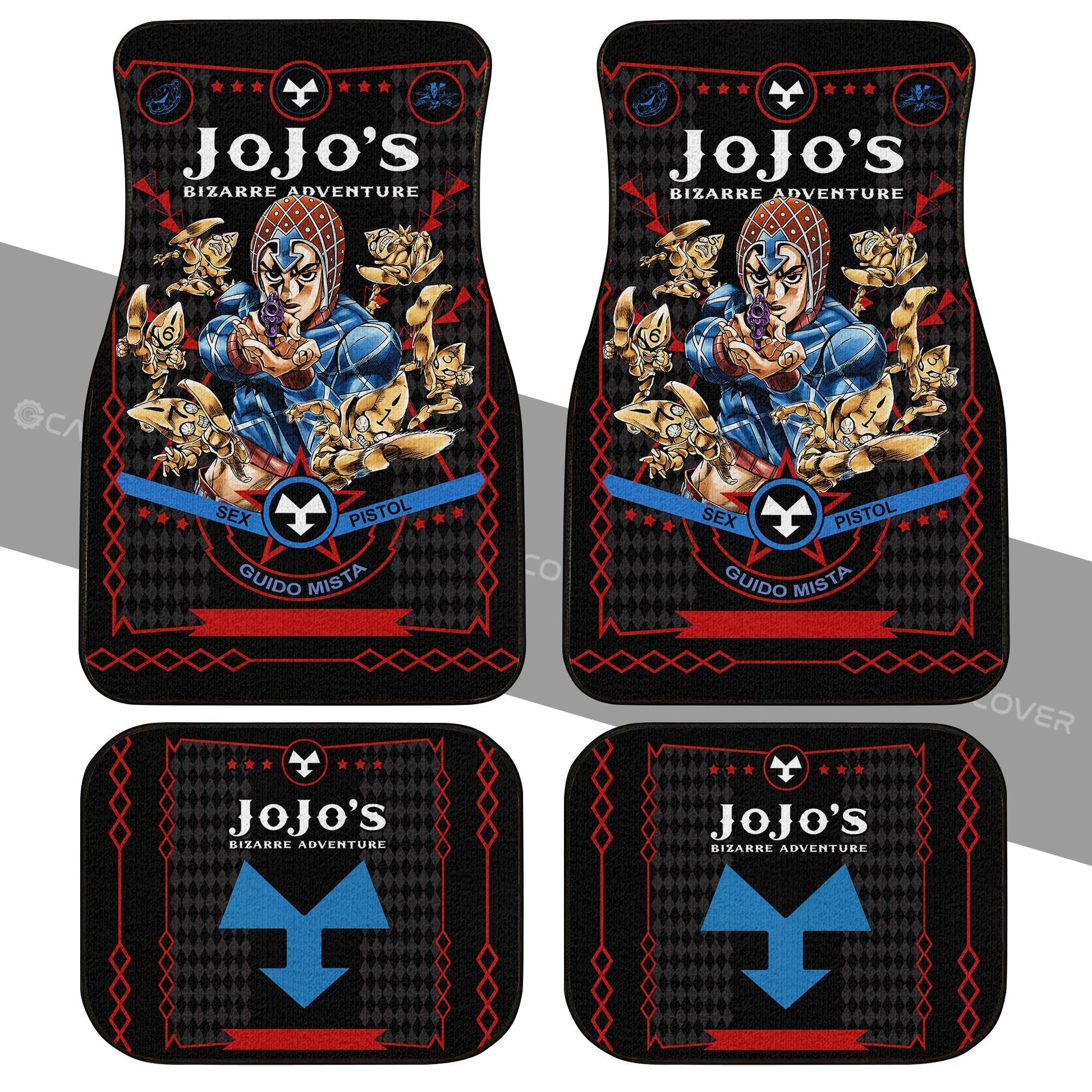 Guido Mista Car Floor Mats Custom Anime JoJo's Bizarre Adventure Car Accessories