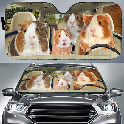 Guinea Pigs Car All Over Printed 3D Sun Shade