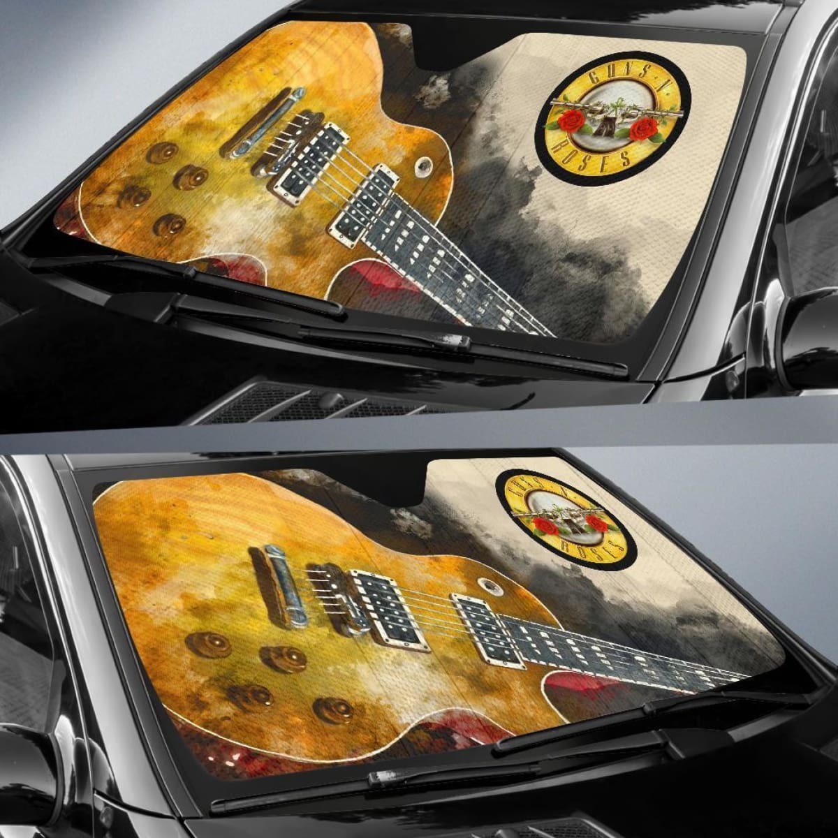 Guns N' Roses Car Auto Sun Shade Guitar Rock Band Fan Universal Fit 174503