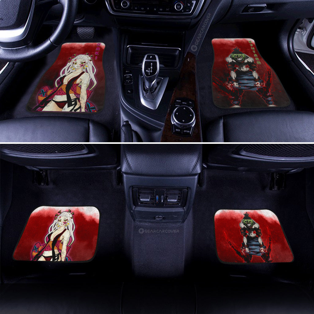 Gyutaro And Daki Car Floor Mats Custom Demon Slayer Anime