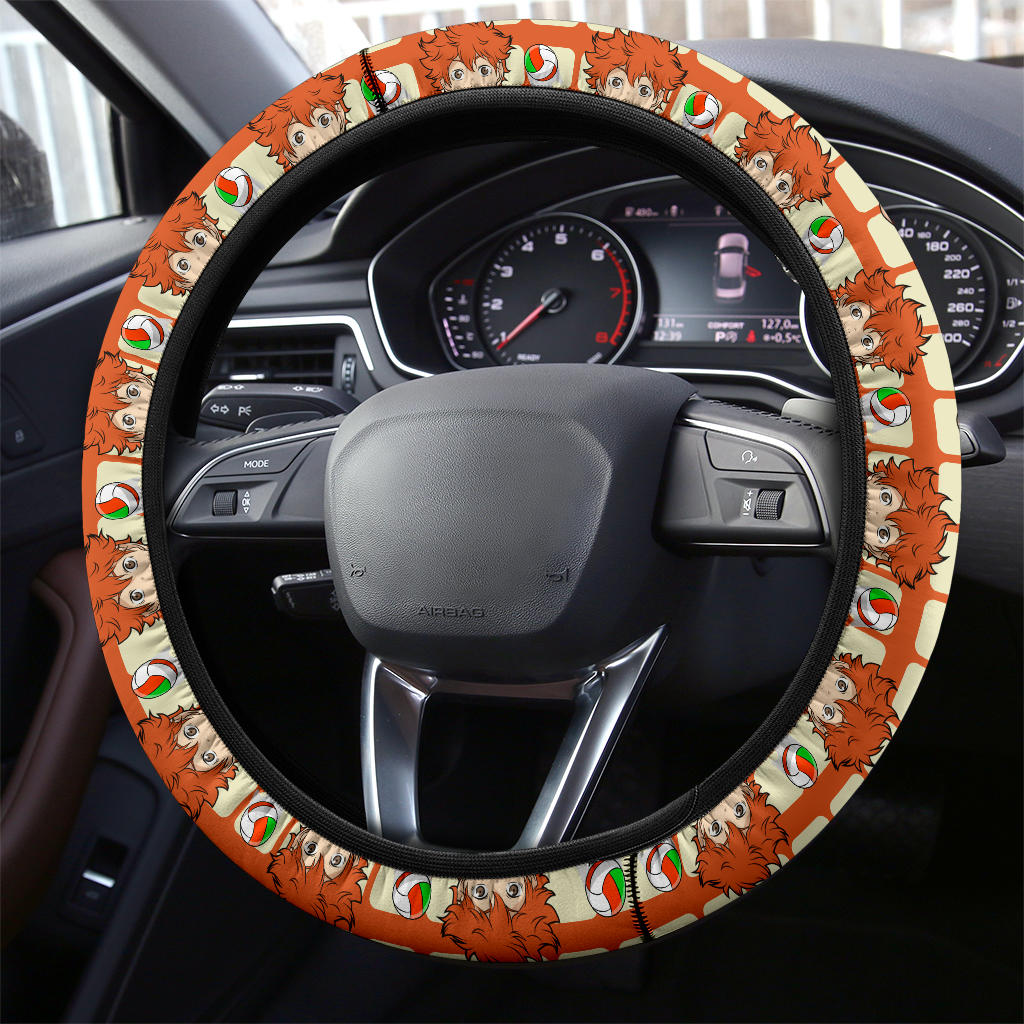 Haikyu Shoyo Hinata Volleyball Anime Premium Custom Car Steering Wheel Cover