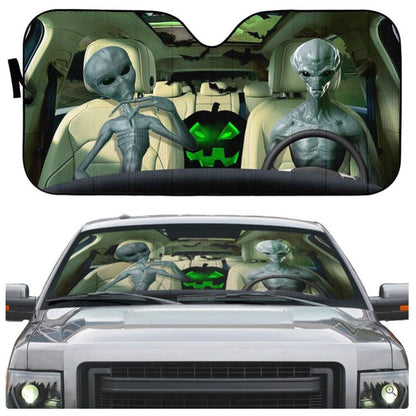 Halloween Alien Custom Car Auto Sun Shades Windshield Accessories Decor Gift