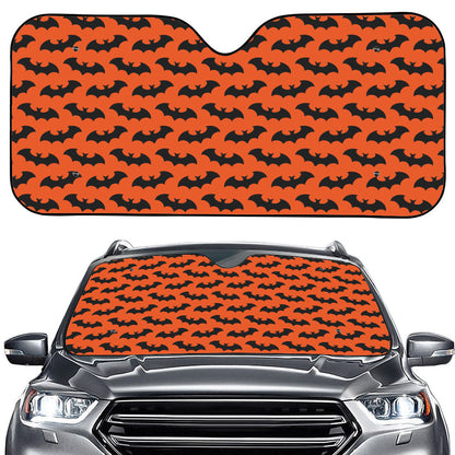 Halloween Bat Pattern Print Car Windshield Sun Shade
