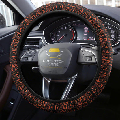 Halloween Car Accessories Steering Wheel Cover Halloween Boo Parttern