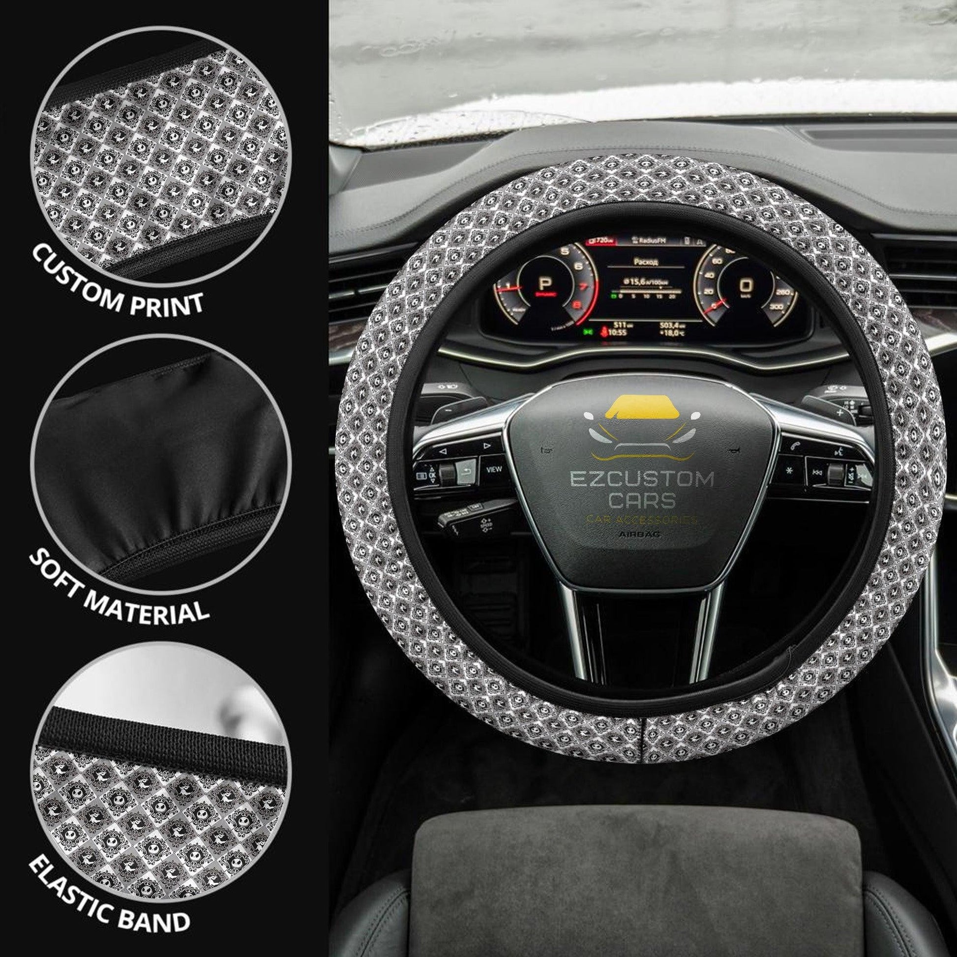 Halloween Car Accessories Steering Wheel Cover Halloween Jack Pattern