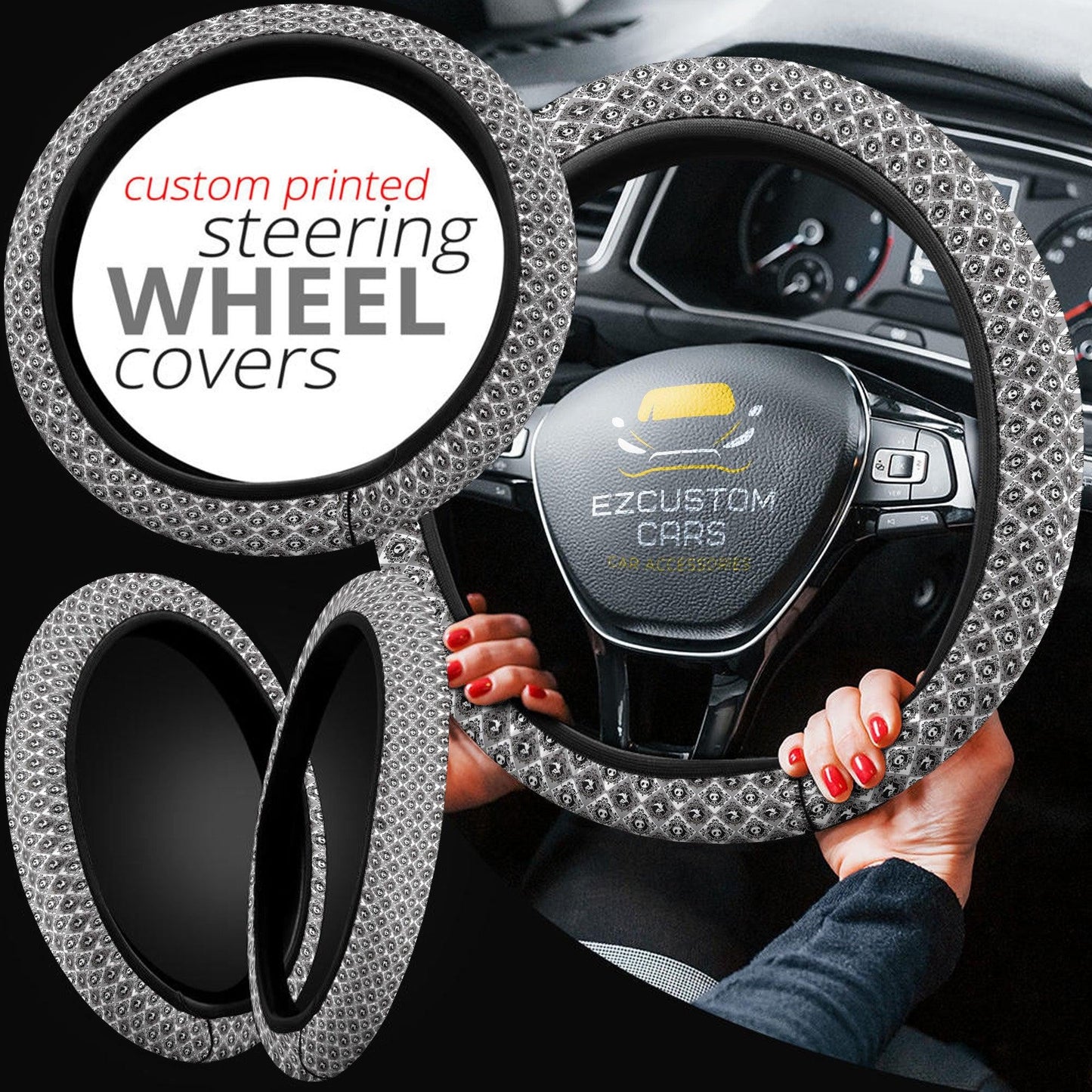 Halloween Car Accessories Steering Wheel Cover Halloween Jack Pattern