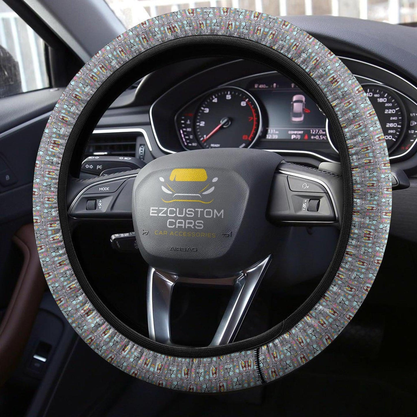 Halloween Car Accessories Steering Wheel Cover Halloween Jack Sally Pattern