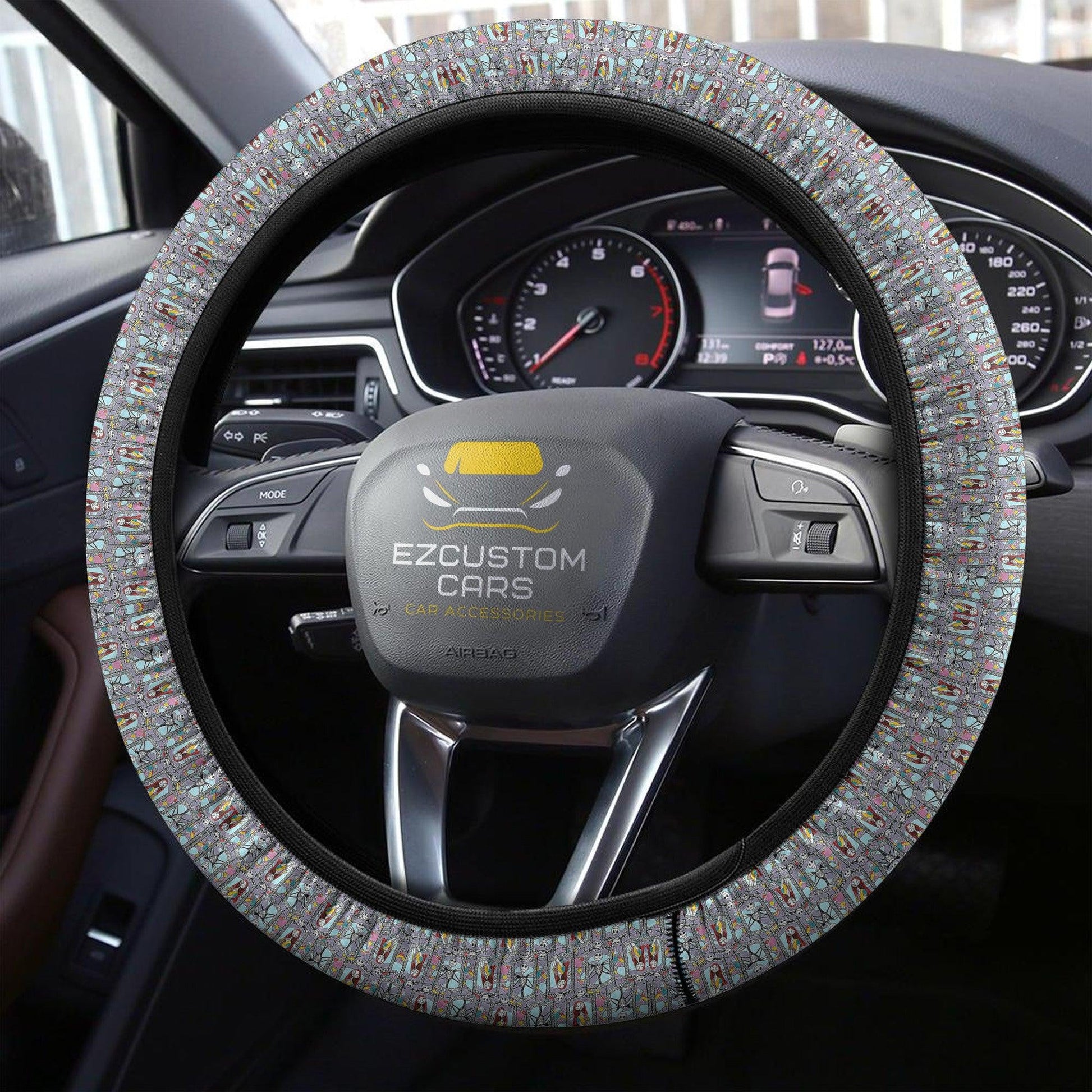Halloween Car Accessories Steering Wheel Cover Halloween Jack Sally Pattern