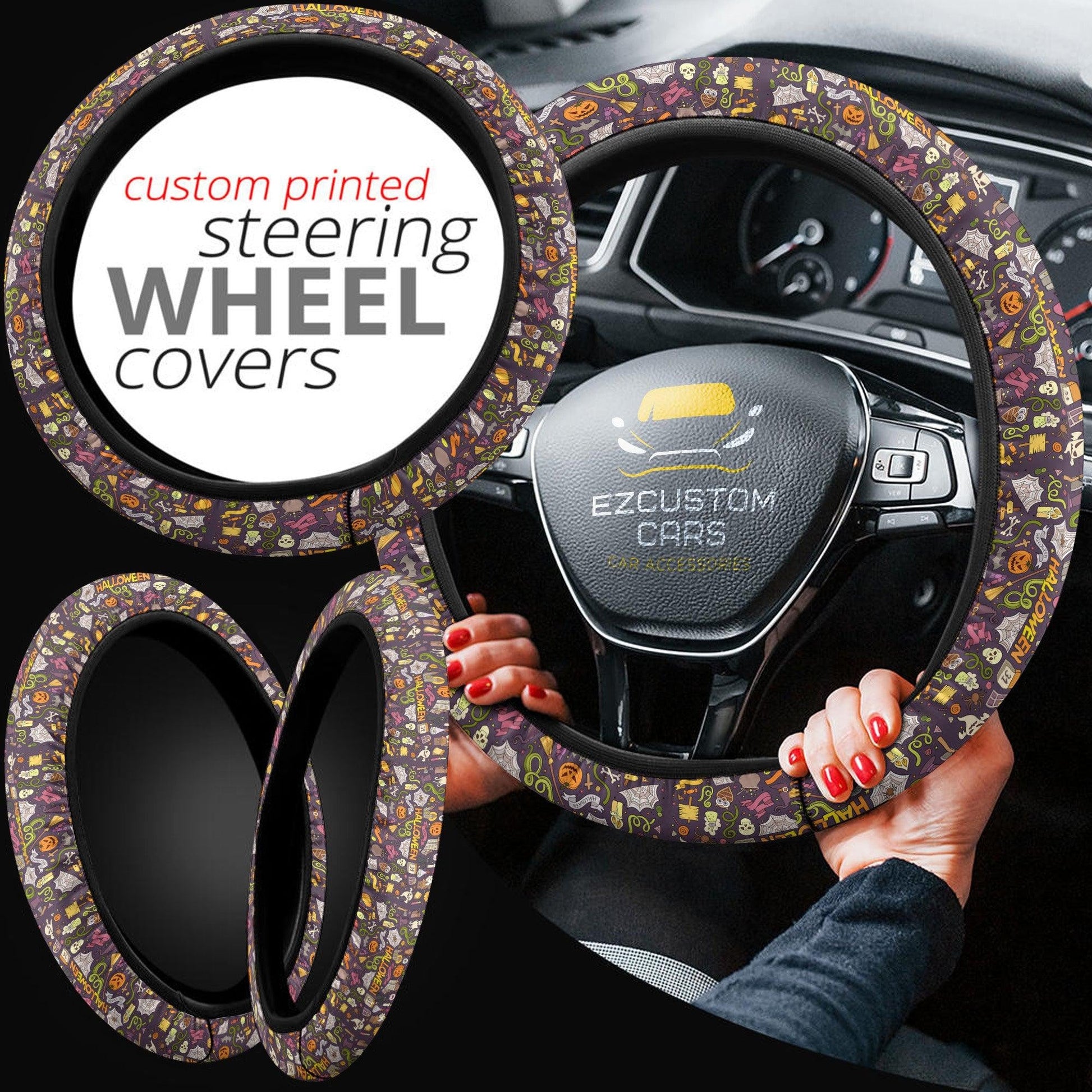 Halloween Car Accessories Steering Wheel Cover Halloween Party