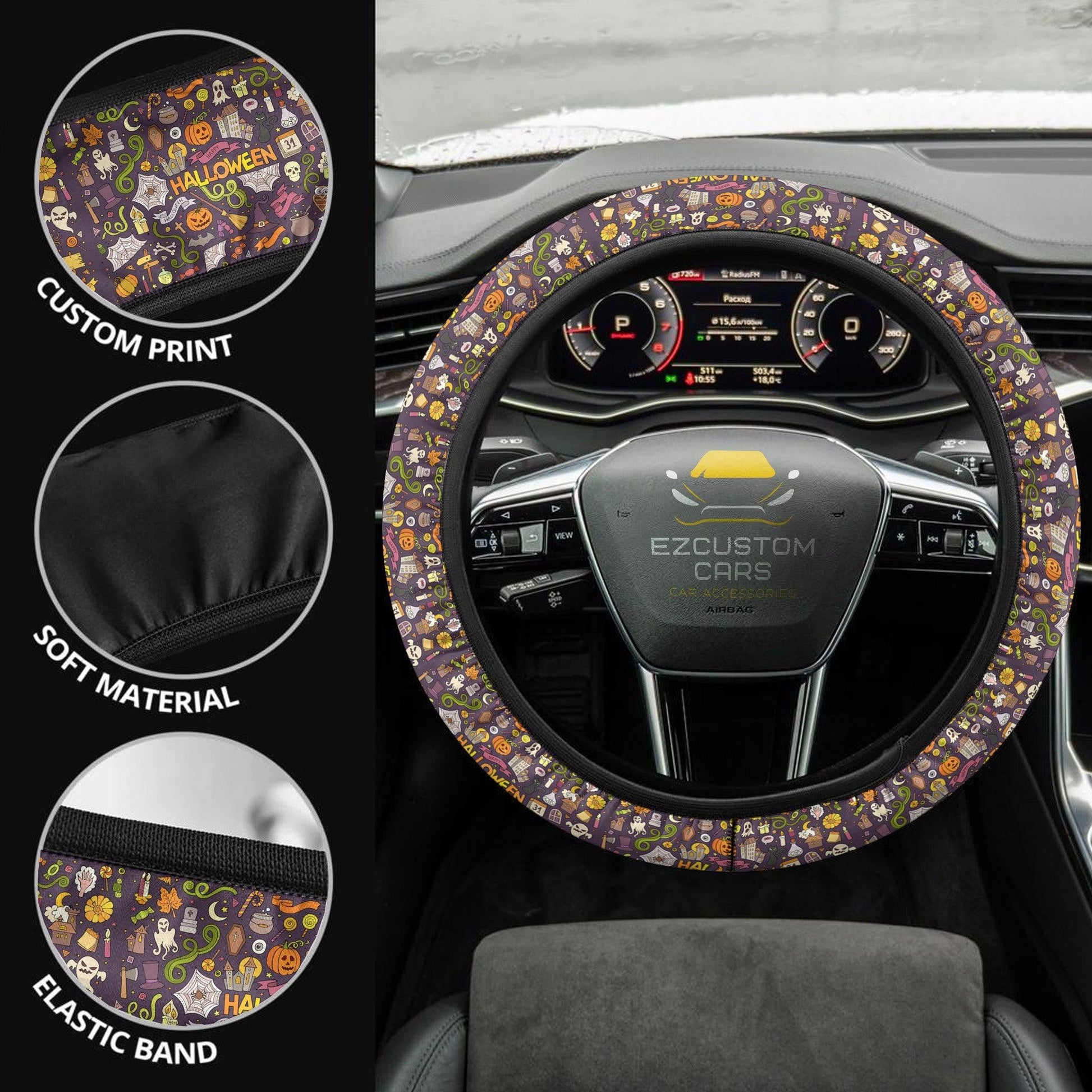 Halloween Car Accessories Steering Wheel Cover Halloween Party