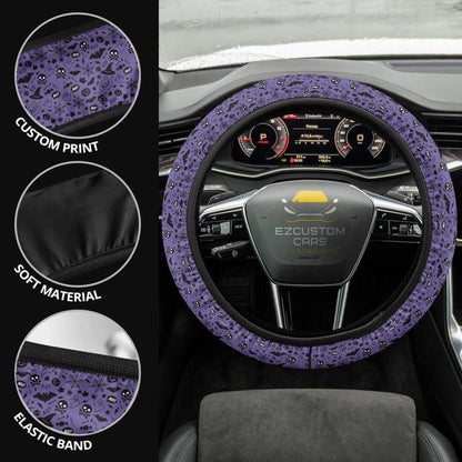 Halloween Car Accessories Steering Wheel Cover Halloween Purple