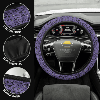Halloween Car Accessories Steering Wheel Cover Halloween Purple