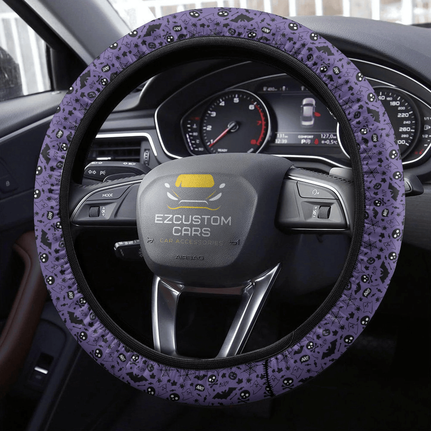 Halloween Car Accessories Steering Wheel Cover Halloween Purple