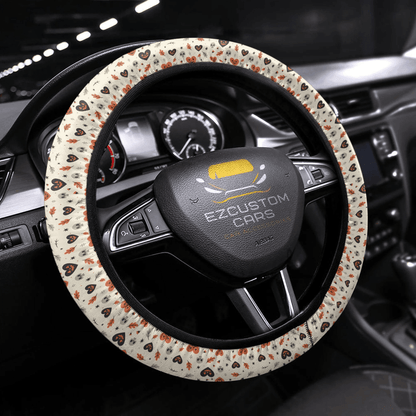 Halloween Car Accessories Steering Wheel Cover Halloween Skull With Heart