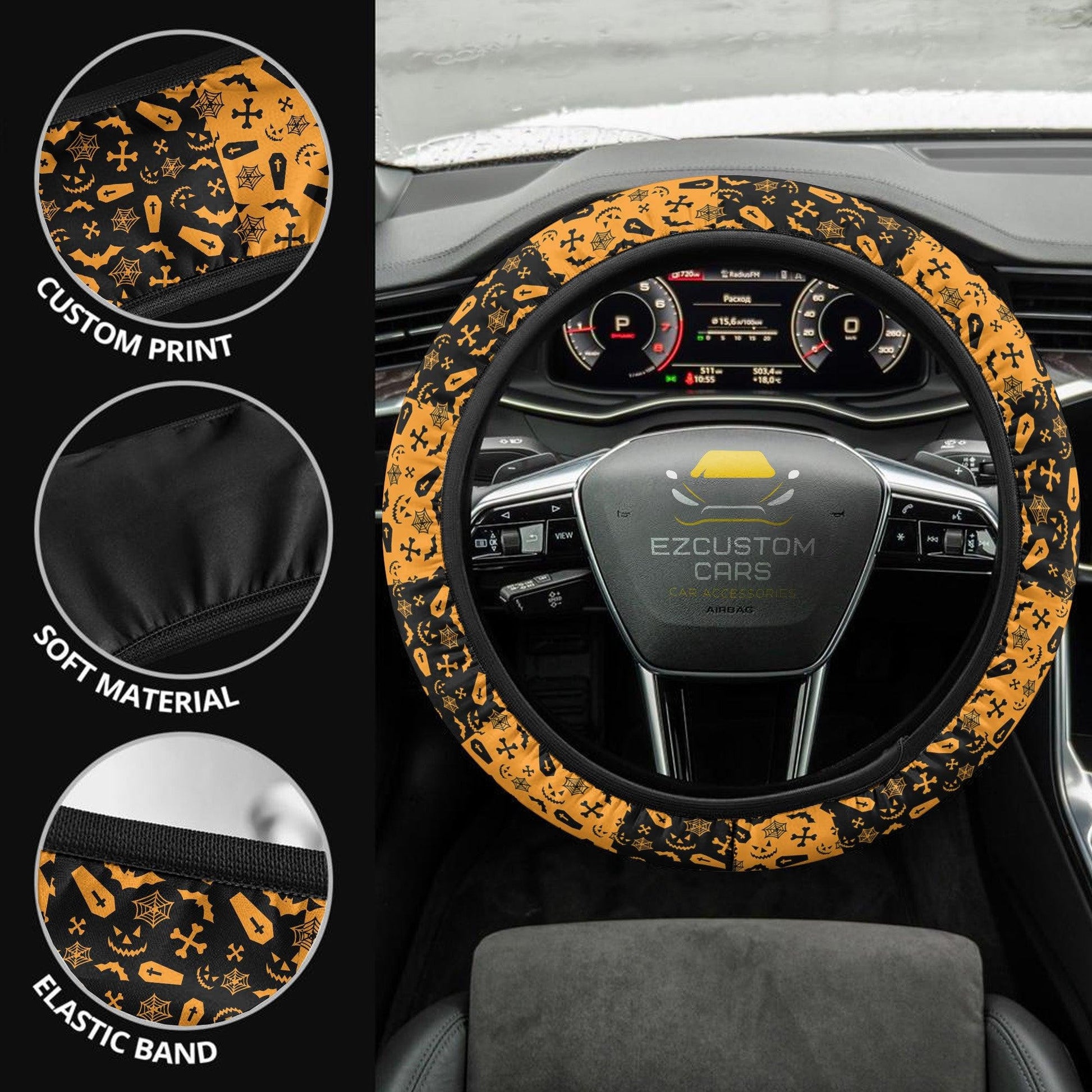 Halloween Car Accessories Steering Wheel Cover Halloween Symbols