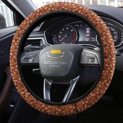 Halloween Car Accessories Steering Wheel Cover Happy Halloween Pattern