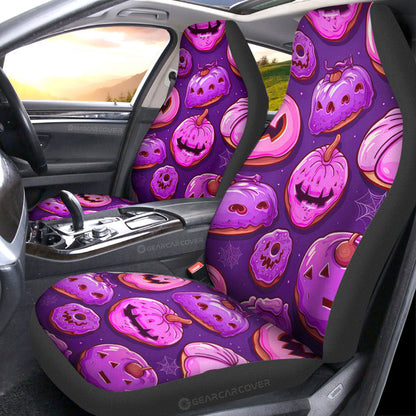 Halloween Donuts Car Seat Covers Custom Girly Pattern Car Accessories