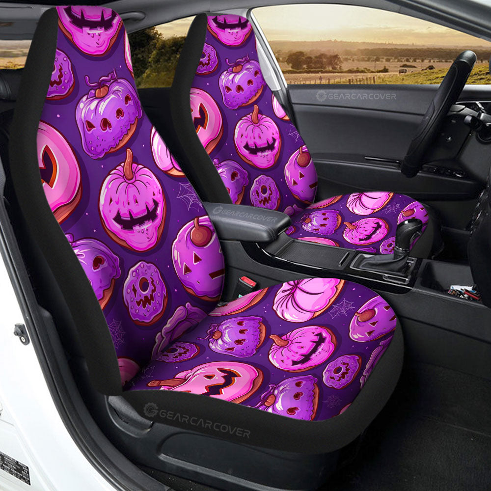 Halloween Donuts Car Seat Covers Custom Girly Pattern Car Accessories