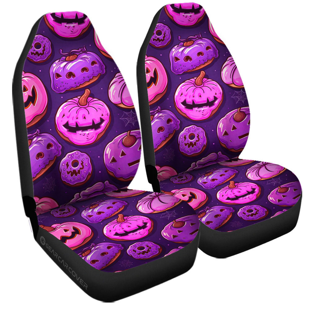 Halloween Donuts Car Seat Covers Custom Girly Pattern Car Accessories