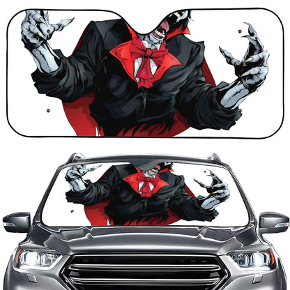 Halloween Evil Vampire Print Car Windshield Sun Shade
