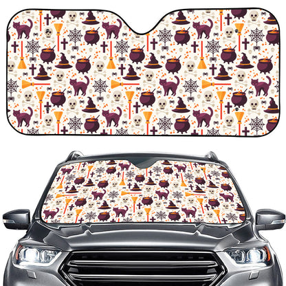 Halloween Festival Pattern Print Car Windshield Sun Shade