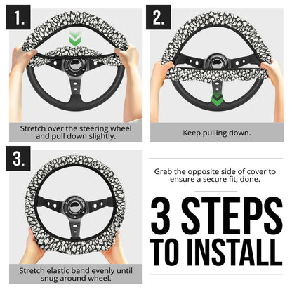 Halloween Ghost Funny Premium Car Steering Wheel Cover