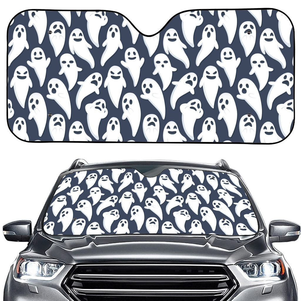 Halloween Ghost Pattern Print Car Windshield Sun Shade