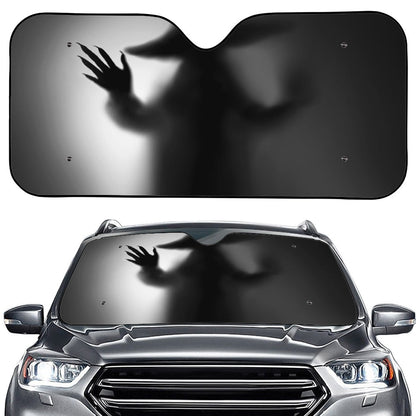 Halloween Horror Witch Print Car Windshield Sun Shade