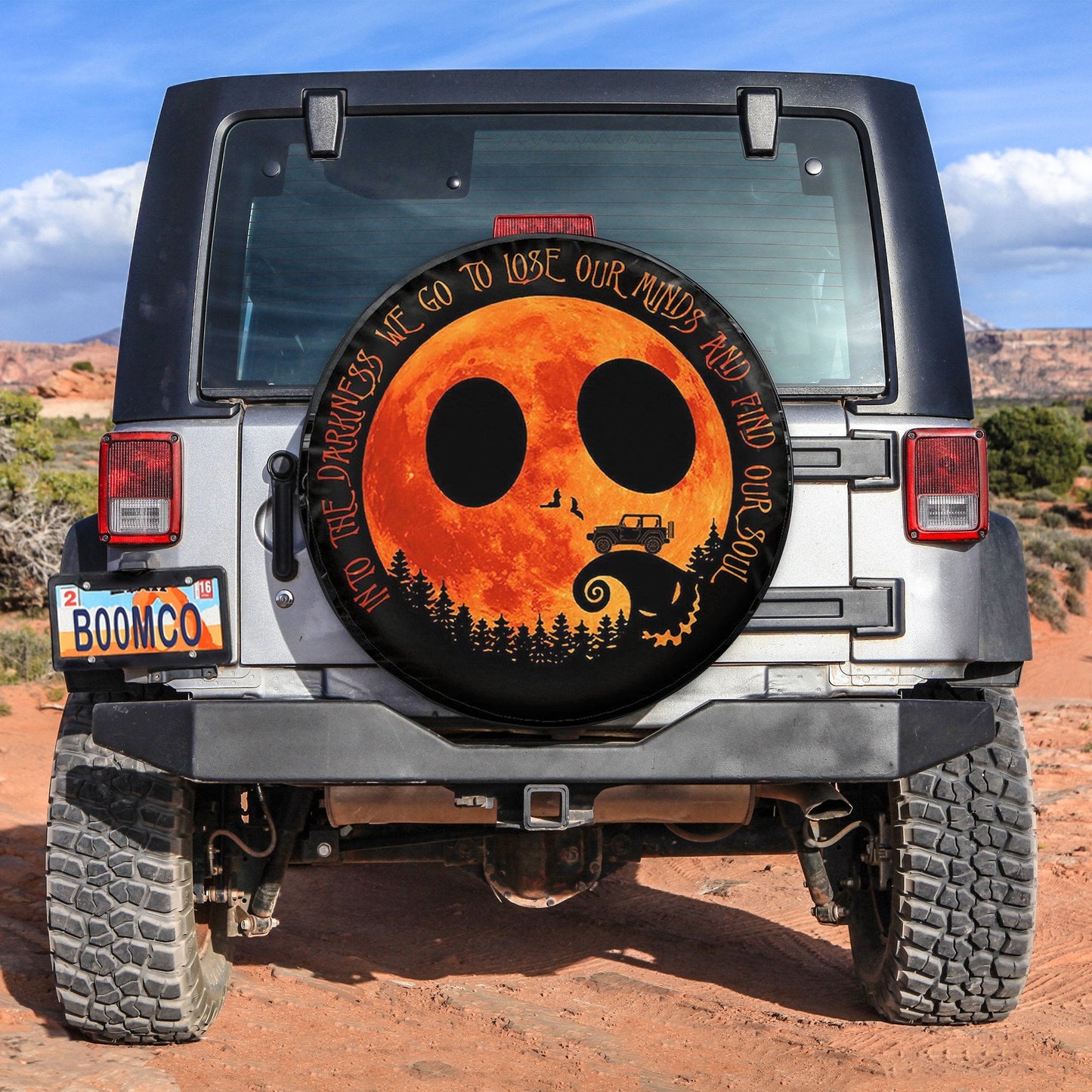 Halloween Jeep Into The Darkness We Go Christmas Gift Spare Tire Cover