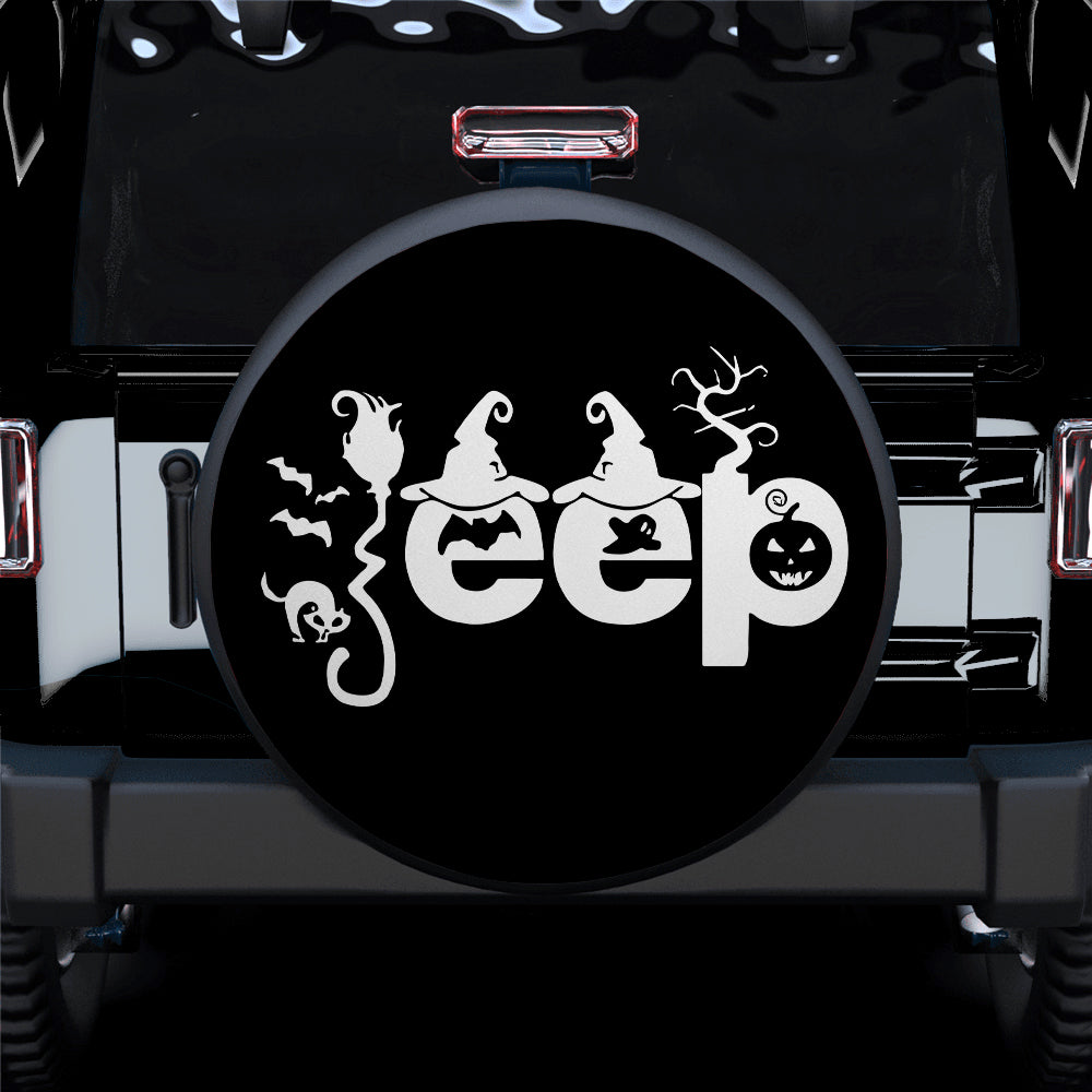 Halloween Jeep White Car Spare Tire Cover