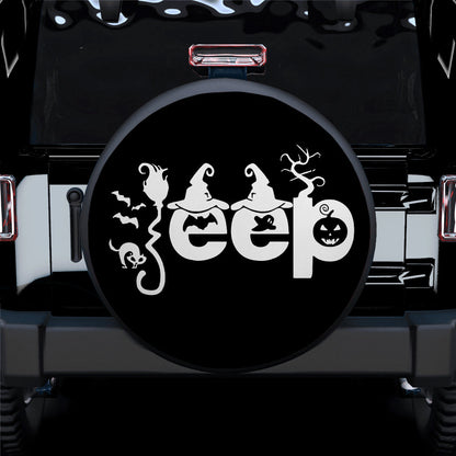 Halloween Jeep White Car Spare Tire Cover