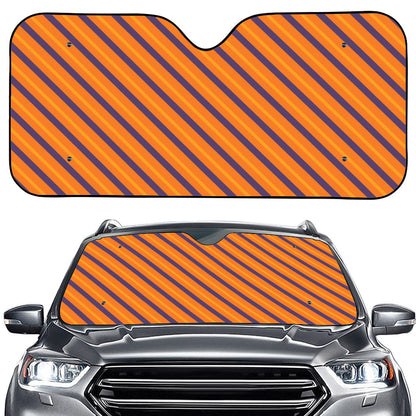 Halloween Line Pattern Print Car Windshield Sun Shade