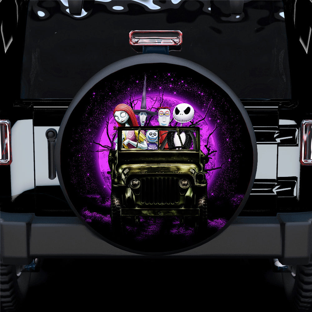 Halloween Nightmare Before Christmas Ride Jeep Funny Moonlight Car Spare Tire Cover