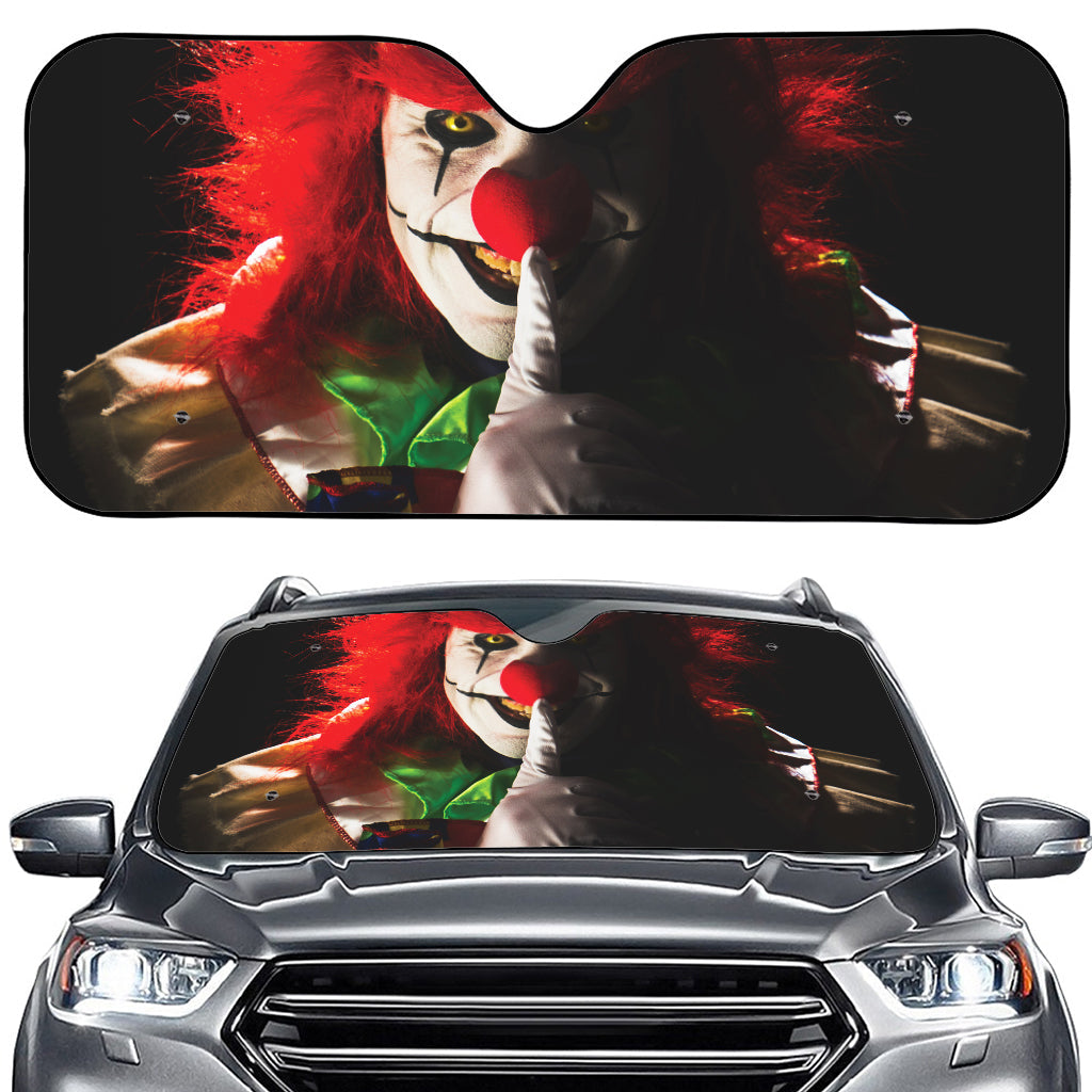 Halloween Smiling Clown Print Car Windshield Sun Shade