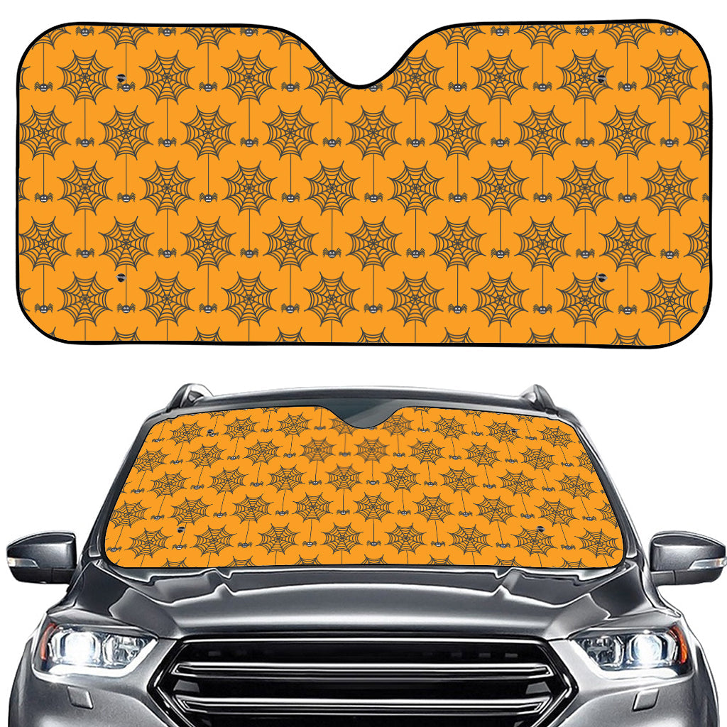 Halloween Spider Web Pattern Print Car Windshield Sun Shade
